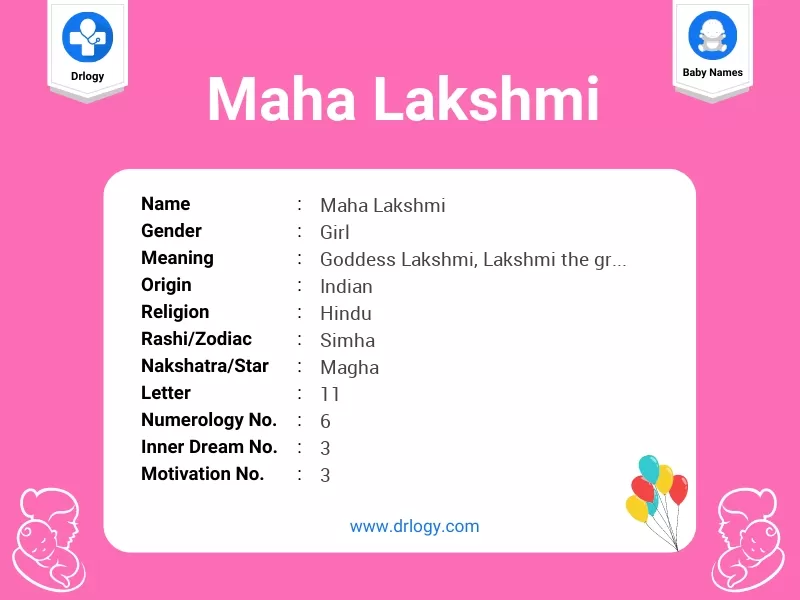 Maha Lakshmi Name Meaning